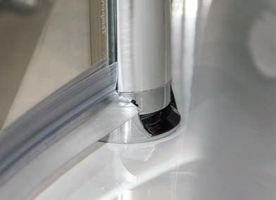 Alt Tag: Panex 100 - 90х100 см. - 2 врати луксозна душ кабина детайл алуминиев панта и уплътнение онлайн магазин за бани KERANOVA