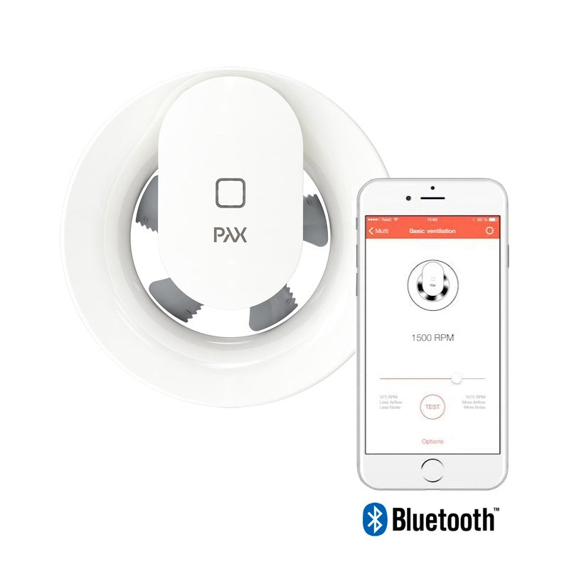 Вентилатор за баня Pax Norte White - бял смарт вентилатор с Bluetooth управление и мобилно приложение, магазин KERANOVA