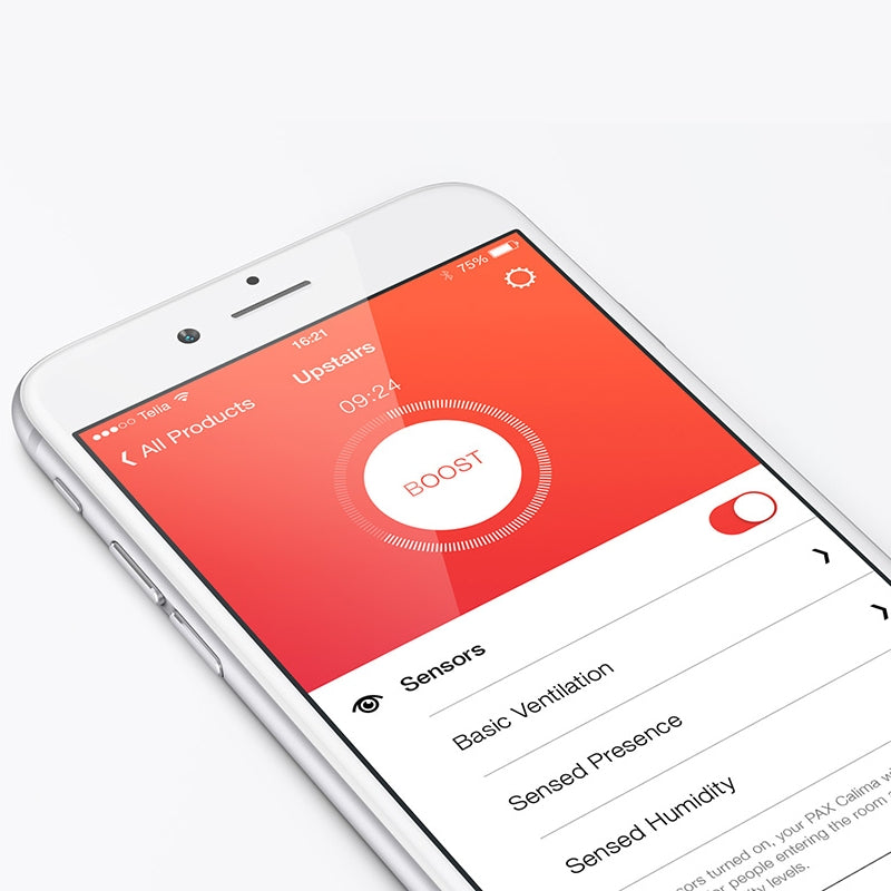 Вентилатор за баня Pax Norte Black с мобилно приложение за управление — онлайн магазин за обзавеждане за бани KERANOVA