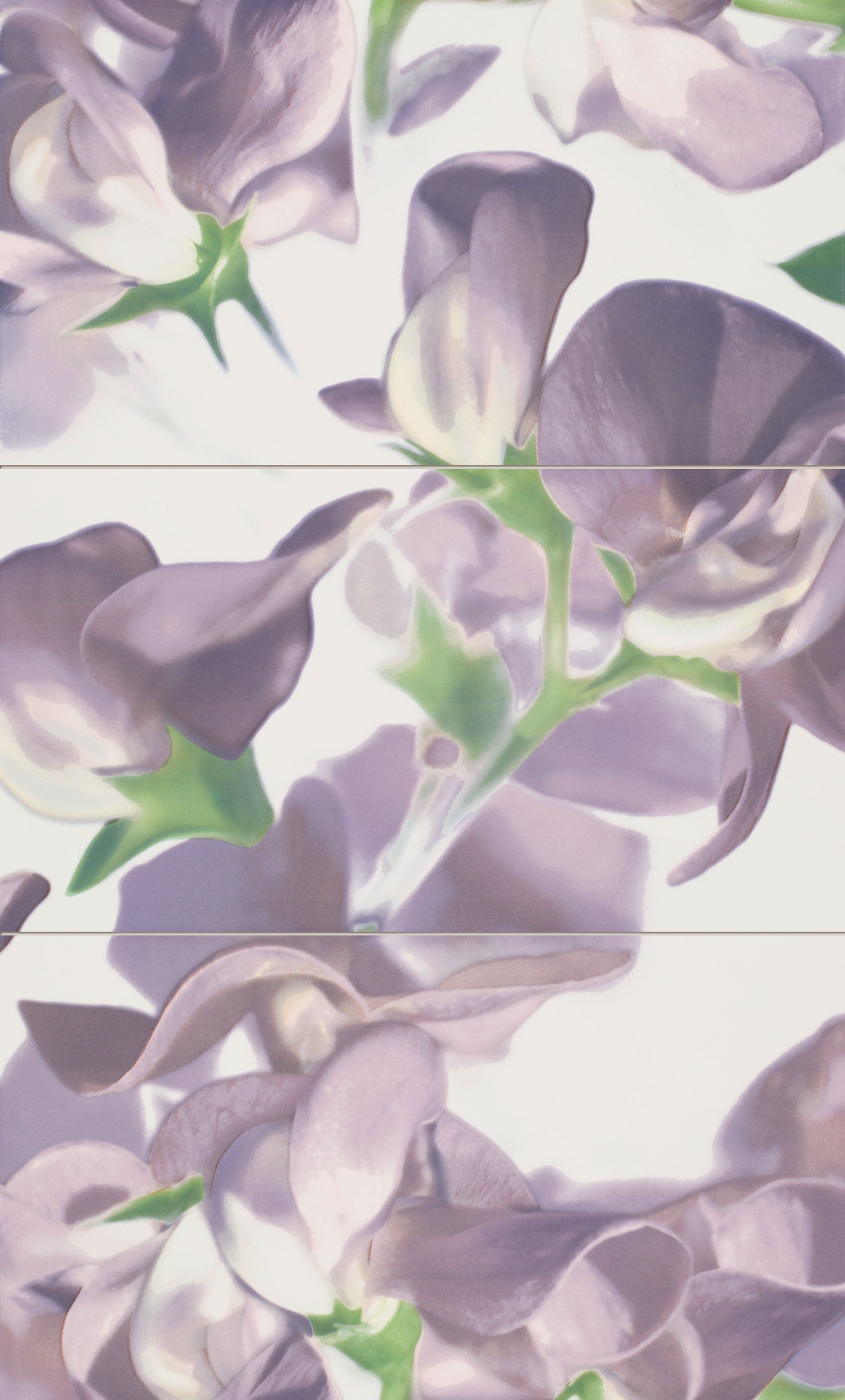 Bloom Violet 59.3x98.5 - дизайнерски виолетов флорален панел за баня от онлайн магазин за обзавеждане KERANOVA
