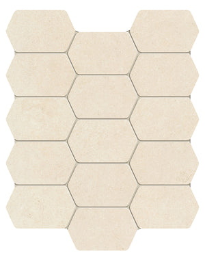 Lemon Stone White Mozaika 29.8x25 - онлайн магазин за обзавеждане за бани KERANOVA, бели шестоъгълни мозайки