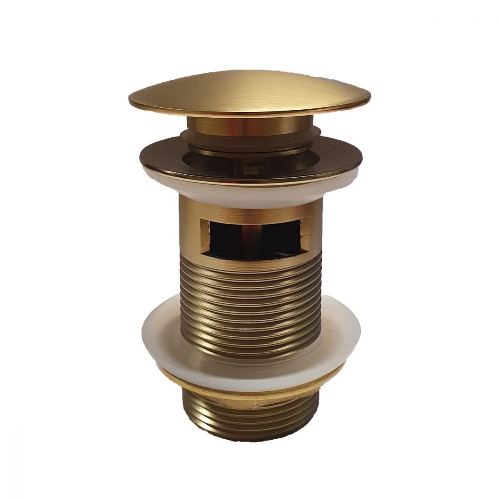 Смесител за мивка Artemis Oro Satinado - златен мат изпразнител, KERANOVA онлайн магазин за обзавеждане за бани