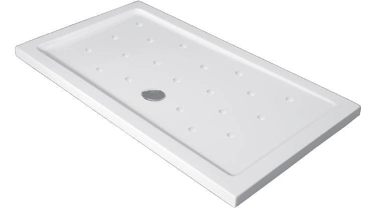 Порцеланово корито Porcelain Flat - 7 размера, бяло поддушово корито 70x120 см, височина 6,5 см, сифон Ф90 мм, онлайн магазин KERANOVA