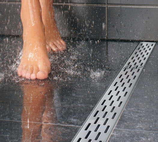 Линеен сифон Правоъгълник иноксов решетка за отводняване в мокро помещение, луксозен душ от онлайн магазин за обзавеждане за бани KERANOVA