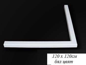 Праг за душ кабина - прав ъгъл - 4 размера, полимермрамор бял 120x120 см, онлайн магазин KERANOVA