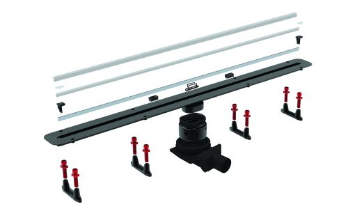 Тънък сифон Confluo Slim Line 45-115 см. линеен сифон със супер тънка решетка, висока пропускливост 48 л/мин, ниска инсталация 72 мм — KERANOVA