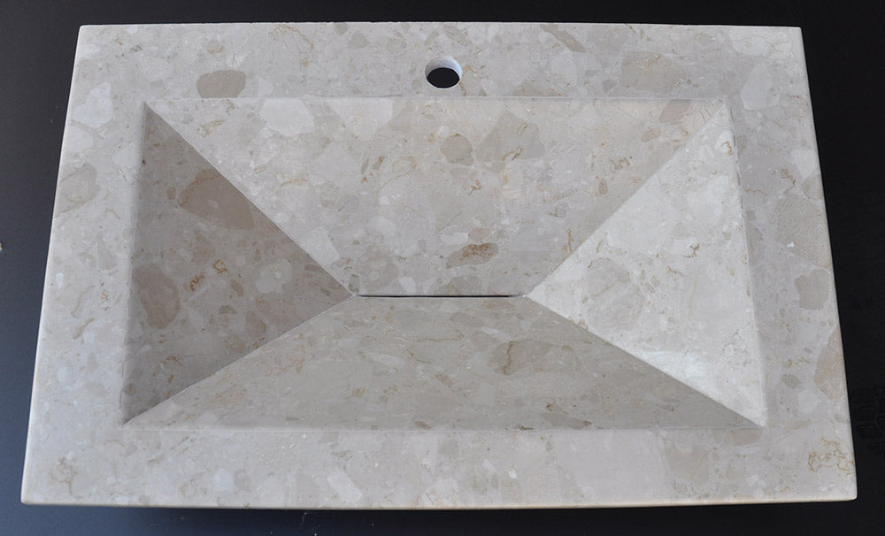 Мивки от технически камък бяла правоъгълна мивка с плот от испански технически камък – KERANOVA онлайн магазин за бани