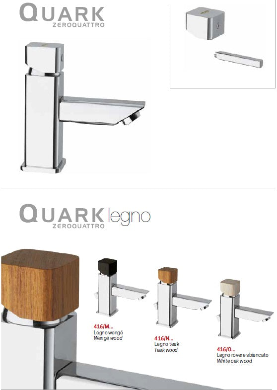 Смесител за вана Quark Waterfall - 4 дупков каскаден смесител с четири модела ръкохватки, хром и дървени варианти | KERANOVA