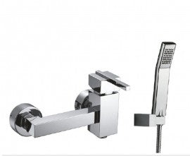 Стенен смесител за душ Rubicon - комплект със слушалка, шлаух и държач | KERANOVA онлайн магазин