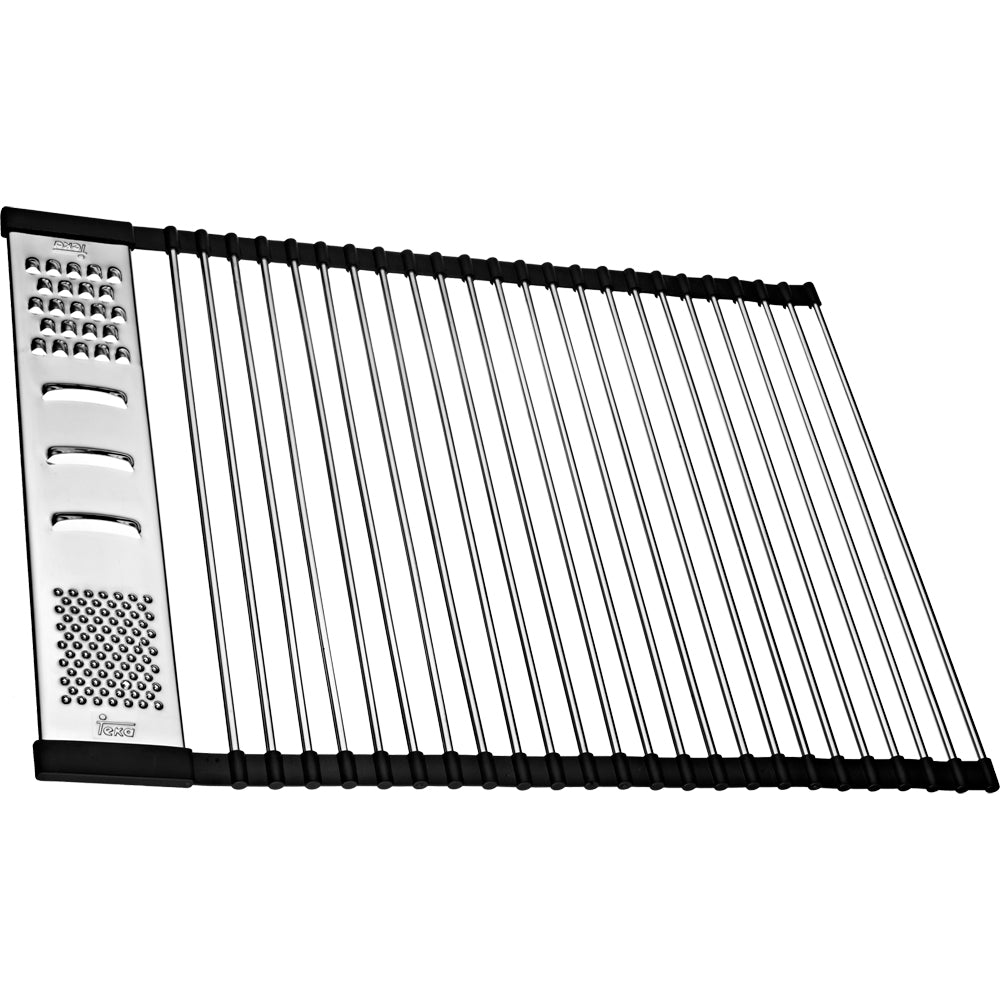 Професионално мултифункционално ренде от стомана AISI 304, сгъваемо и служи като отцедник за мивки TEKA — KERANOVA онлайн магазин