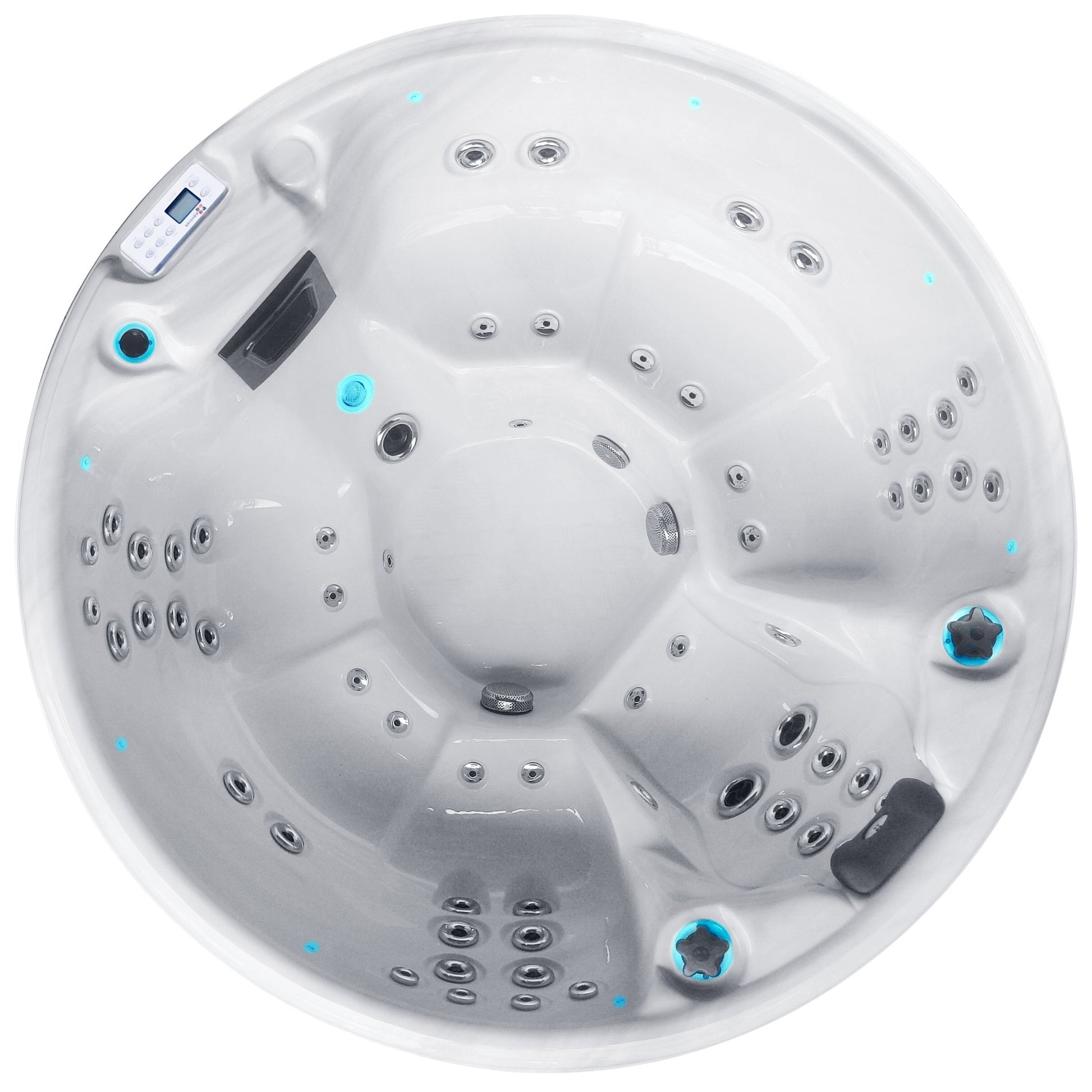 Recharge Ф200 см. кръгла спа вана за до 5 човека, ергономични седалки и множество джетове – онлайн магазин за обзавеждане за бани KERANOVA