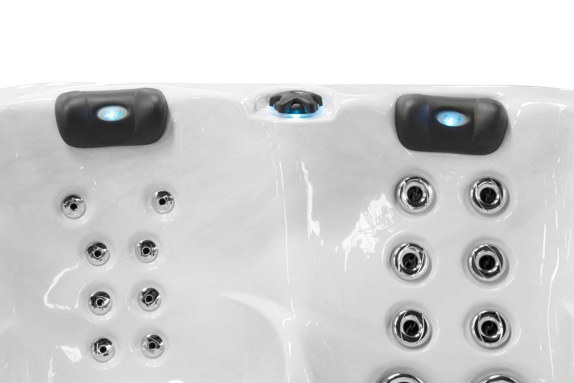 Триместна хидромасажна вана Renew 208x155 см. бяла с ергономични възглавници и регулируеми дюзи - онлайн магазин KERANOVA