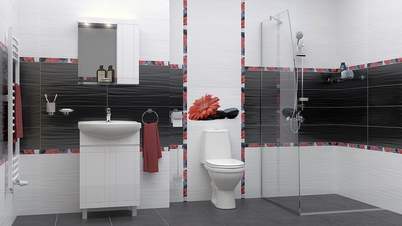 Шкаф с мивка Рила 55 см. PVC шкаф за баня KERANOVA, модерен бял шкаф с мивка, огледало и душ кабина, подходящ за влажни помещения