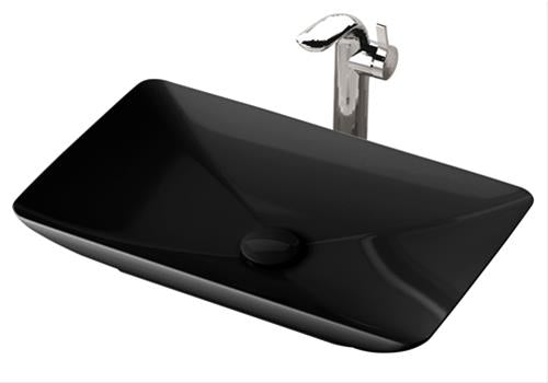 Купа Systema Y 60х38 см. черна гланцирана мивка за монтаж върху плот от KERANOVA - размери 60x38x12 см, модел 10SY50060
