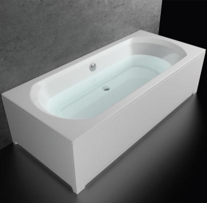 Акрилна вана Saranda 170x80 см. бяла класическа правоъгълна вана с тънки бордове от PMMA/ABS, онлайн магазин за обзавеждане за бани KERANOVA