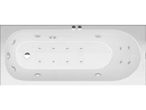 Хидромасажна вана Saranda 170x80 см. класическа правоъгълна бяла вана с тясни бордове и масажни дюзи - онлайн магазин за обзавеждане за бани KERANOVA