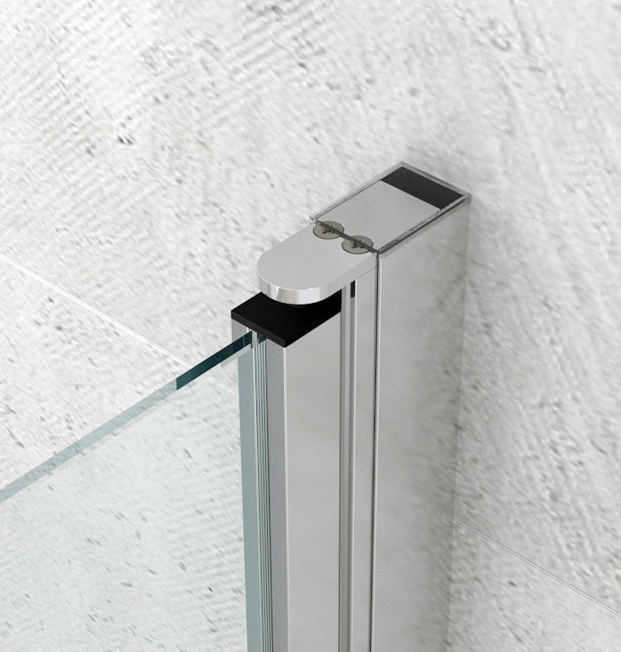 Душ кабина S7 Fold - 80х80 см. - две сгъваеми врати, алуминиев панел и панти за 6 мм закалено стъкло, KERANOVA онлайн магазин