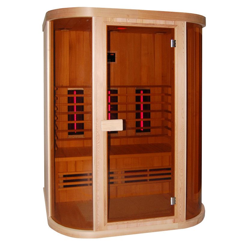 Сауна Phonix 152х112х195 см. инфрачервена сауна от кедър за триима с радио, CD и хромотерапия - KERANOVA онлайн магазин