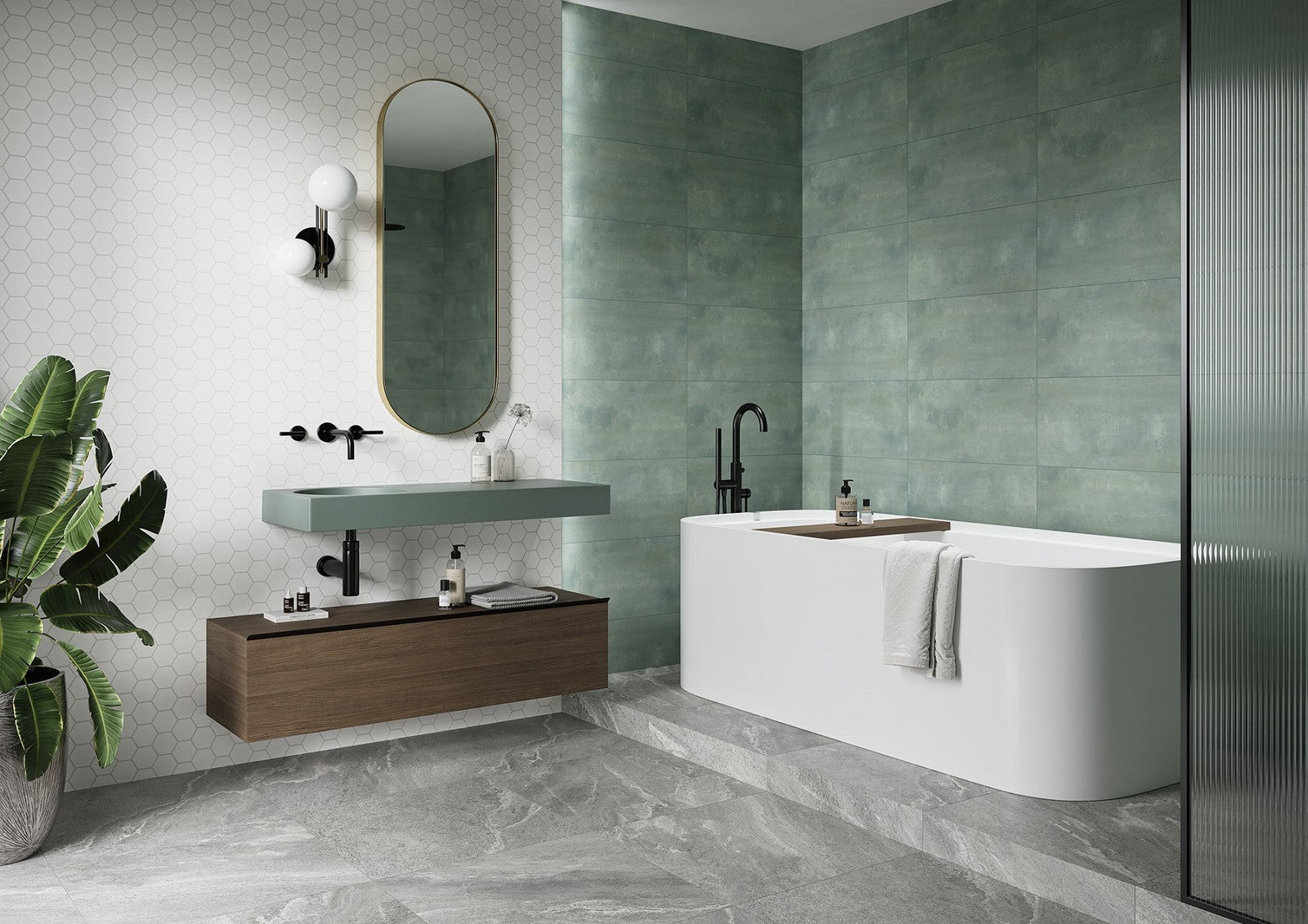 Salvinia 30x60 Paradyz матови плочки за баня в зелено от Ceramika Paradyz – онлайн магазин за обзавеждане за бани KERANOVA