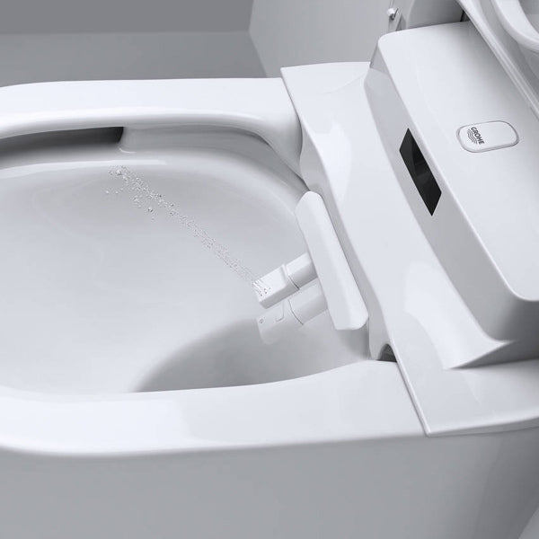 ТОАЛЕТНА СИСТЕМА ЗА ВГРАДЕНО КАЗАНЧЕ GROHE SENSIA ARENA - бял интелигентен биде уред с DreamSpray, антибактериално покритие и двойни душ струи за KERANOVA