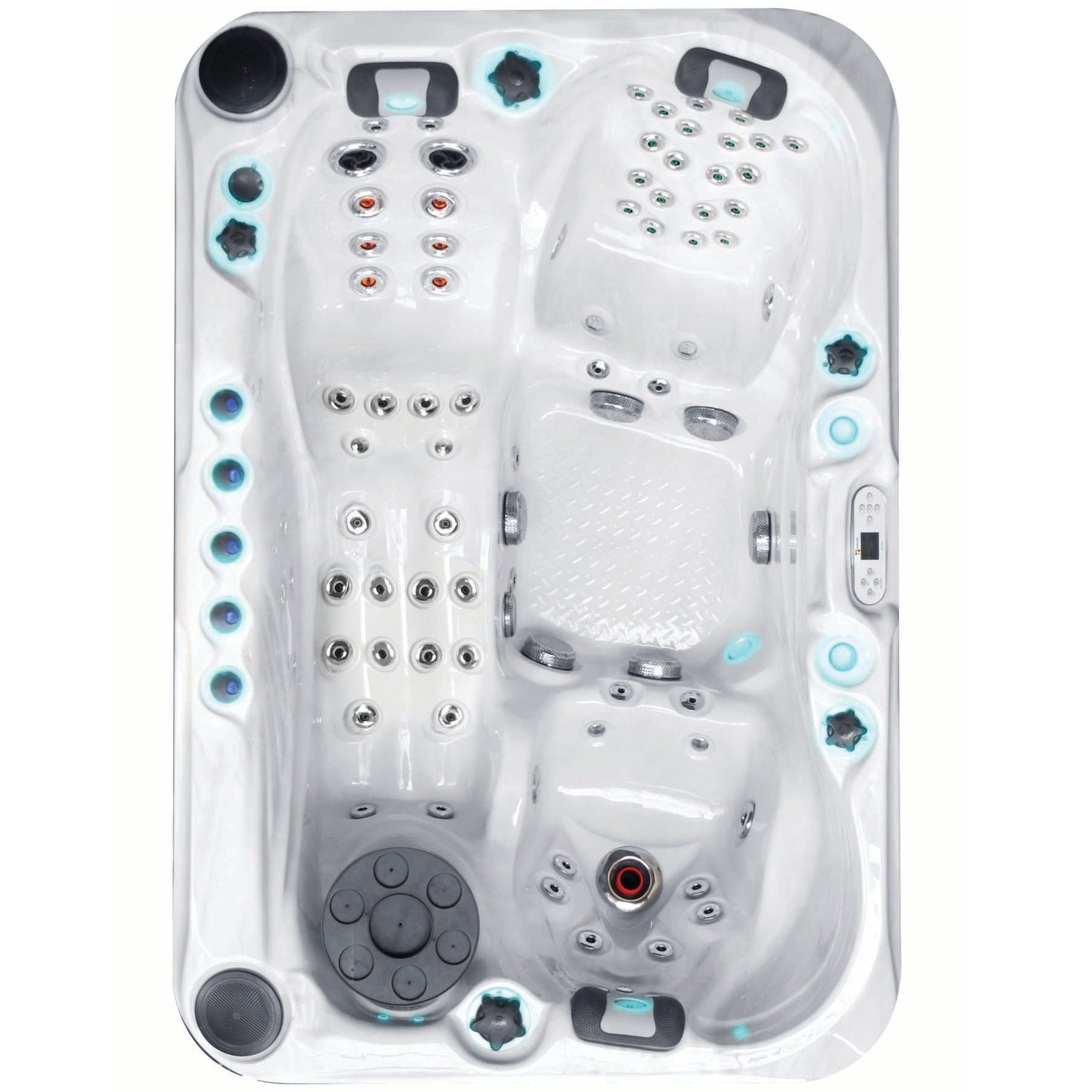 Sensation 230x155 см. бяла хидромасажна вана с 3 места, 60 хидро дюзи и Aqua Rolling Massage – онлайн магазин за обзавеждане за бани KERANOVA