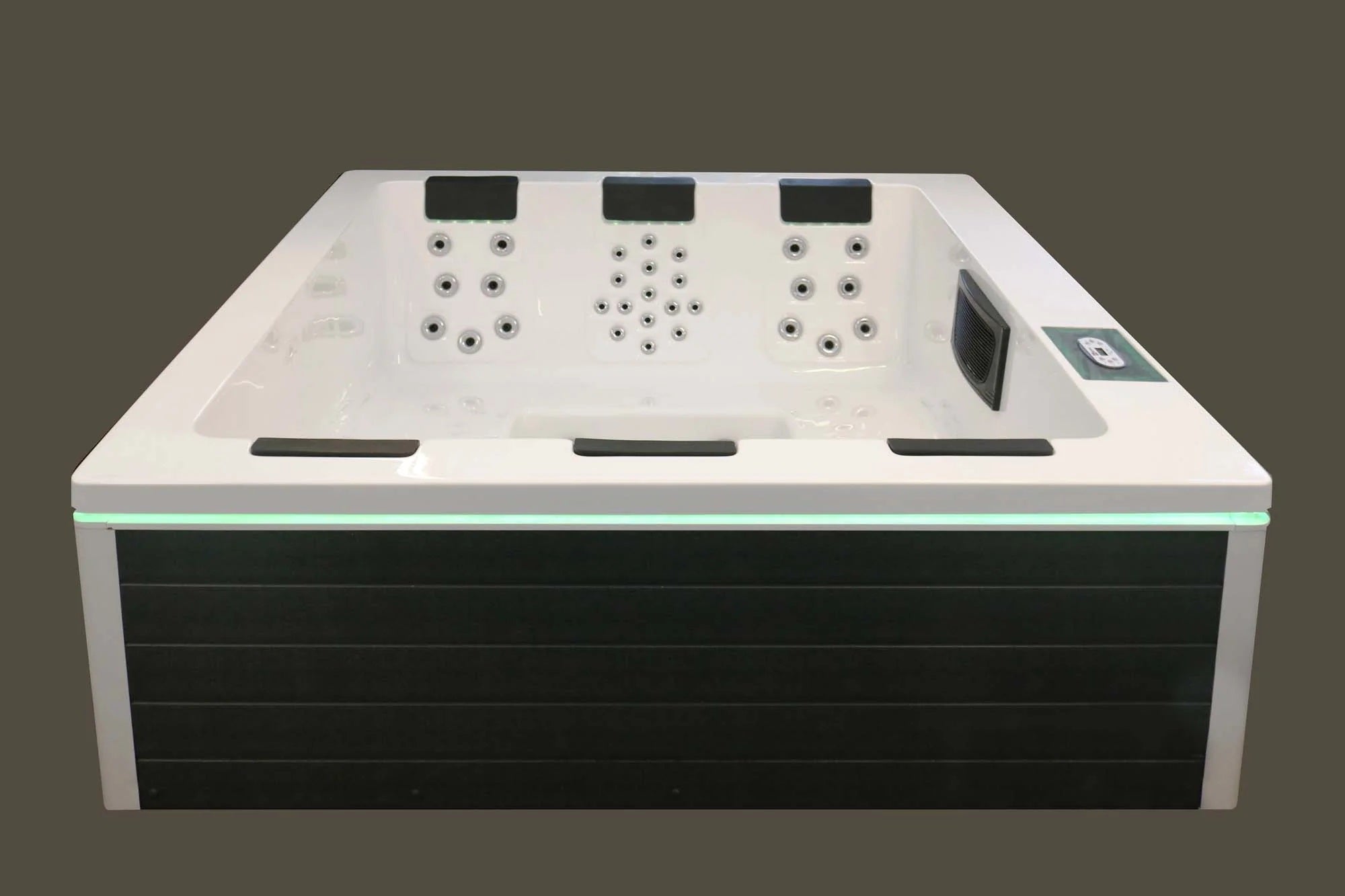 Serene 6 243x224 см. бял спа джакузи с две лежанки и светлина по периметъра – онлайн магазин за обзавеждане за бани KERANOVA