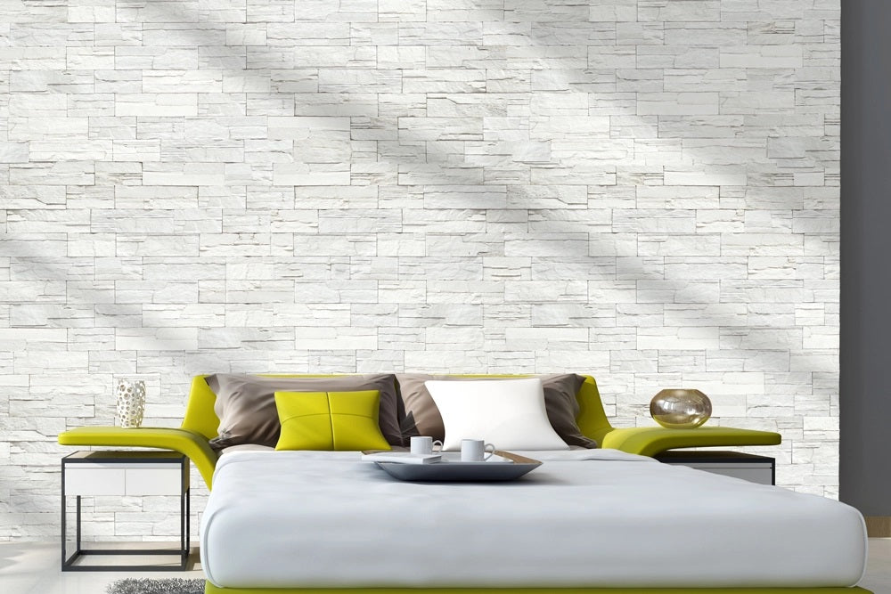 Sierra - 9 цвята изкуствен камък за облицовка стена в баня, продуктови кашони KERANOVA, декоративен бял камък