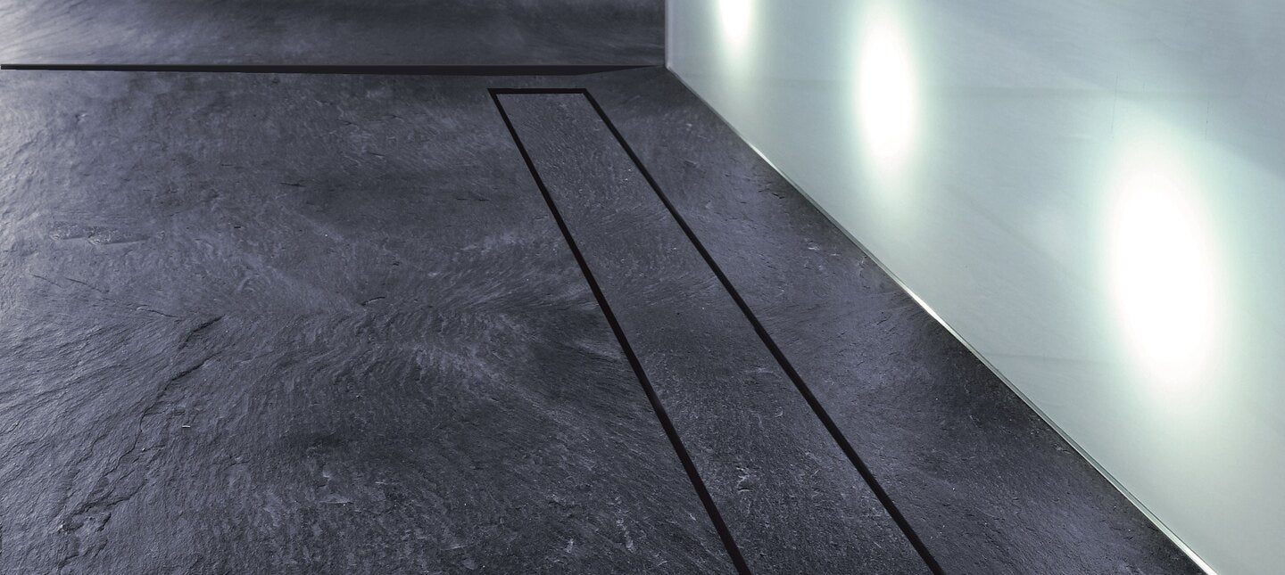 Tece Linus Tile - 60, 70, 80 и 90 см. линеен сифон с възможност за вграждане на плочка, неръждаема периферия, за онлайн магазин KERANOVA