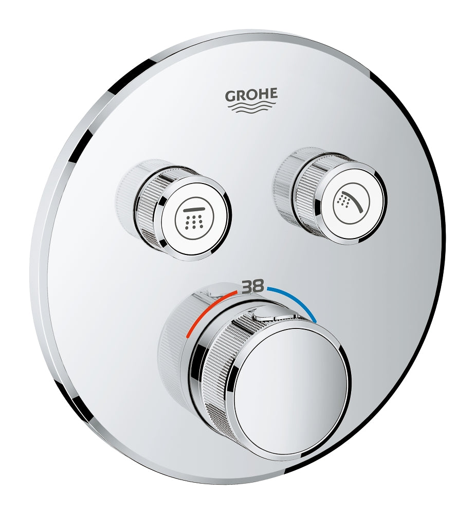 Вграден комплект Grohe SmartControl Tempesta 250 вграден термостатичен панел от KERANOVA, хром, стилен мухи контрол за душ