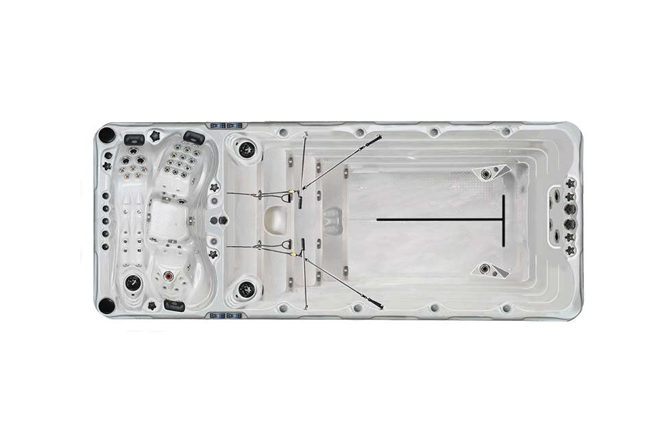 Плувно СПА Spirit 540x228 см. - джакузи за плуване и масаж с отделни секции, Current Lift, Aqua Rolling Massage - KERANOVA
