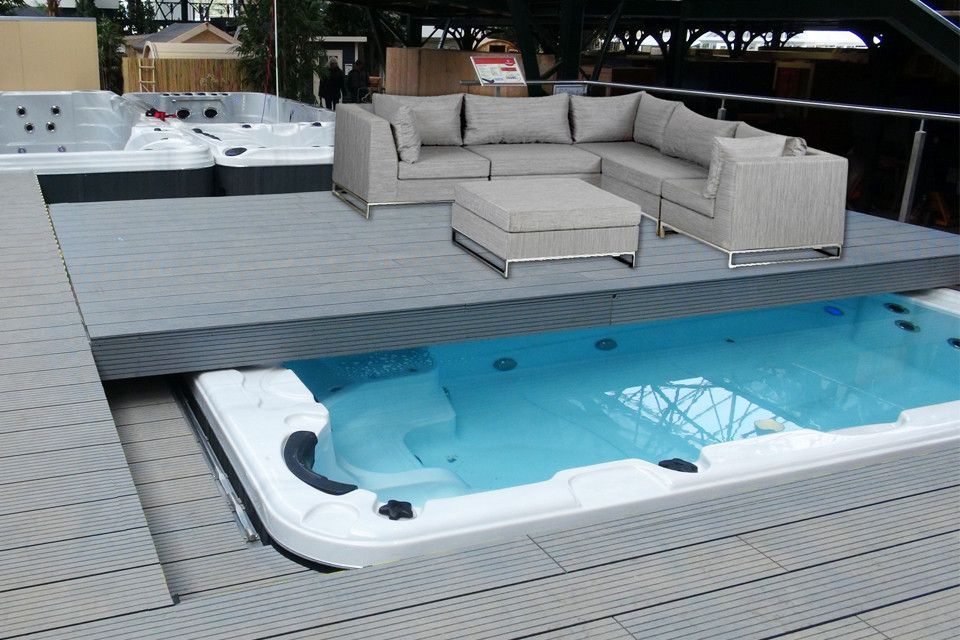 Плувно СПА Energy 740x228 см. двусекционно джакузи за плуване и масаж с Current Lift, Aqua Rolling Massage и регулирани температури - KERANOVA