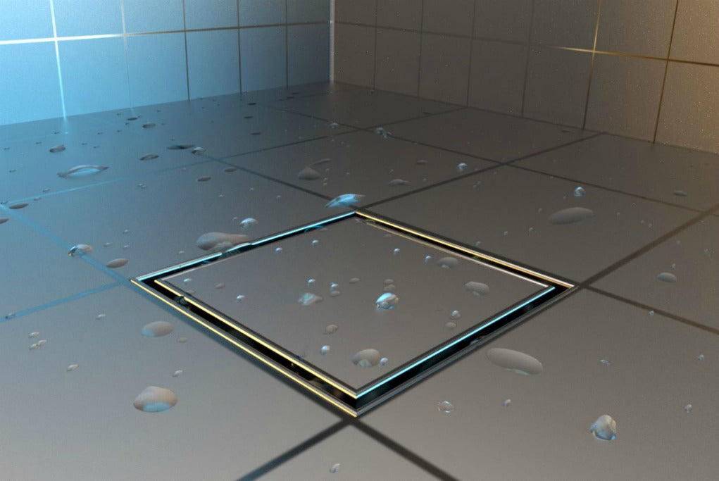 Square Drain за плочка или плътна решетка 15х15 и 20х20 см. - подов сифон от неръждаема стомана AISI 304 в онлайн магазин KERANOVA