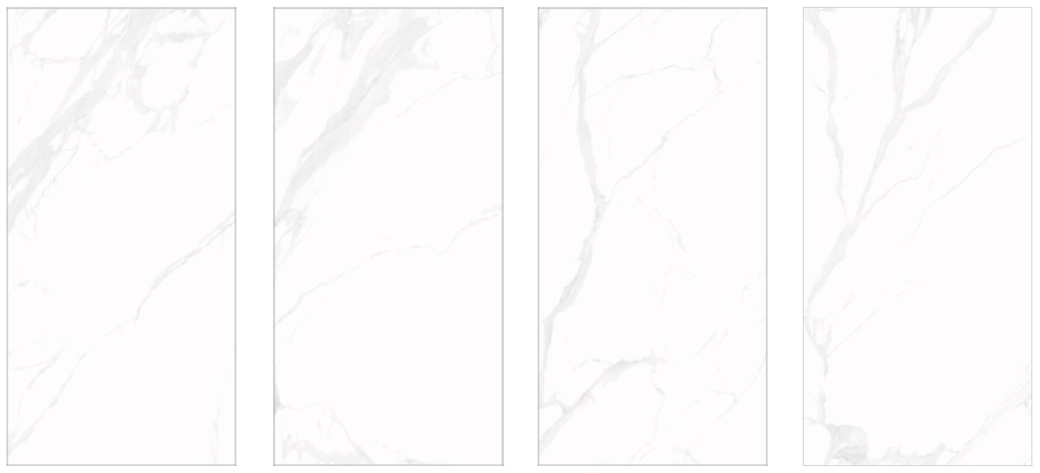 Alt Tag: Statuario Amaze White 120x240 см. широкоформатен гранитогрес 120x240 мм, 4 различни лица, идеален за бани - KERANOVA онлайн магазин