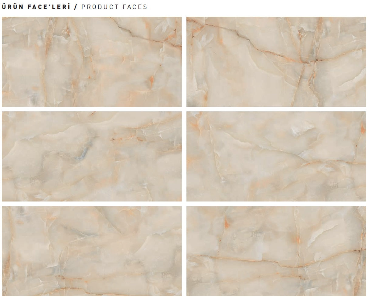Sun Onyx 60x120 - Qua полиран гранитогрес с мраморен декор, размер 60x120 см, дебелина 7 мм, KERANOVA онлайн магазин