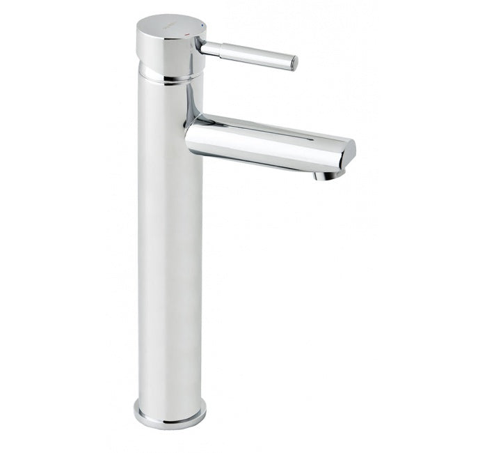 Смесител за купа Tau от KERANOVA - висок стоящ хромиран смесител за мивка, произход Испания, гаранция 5 години