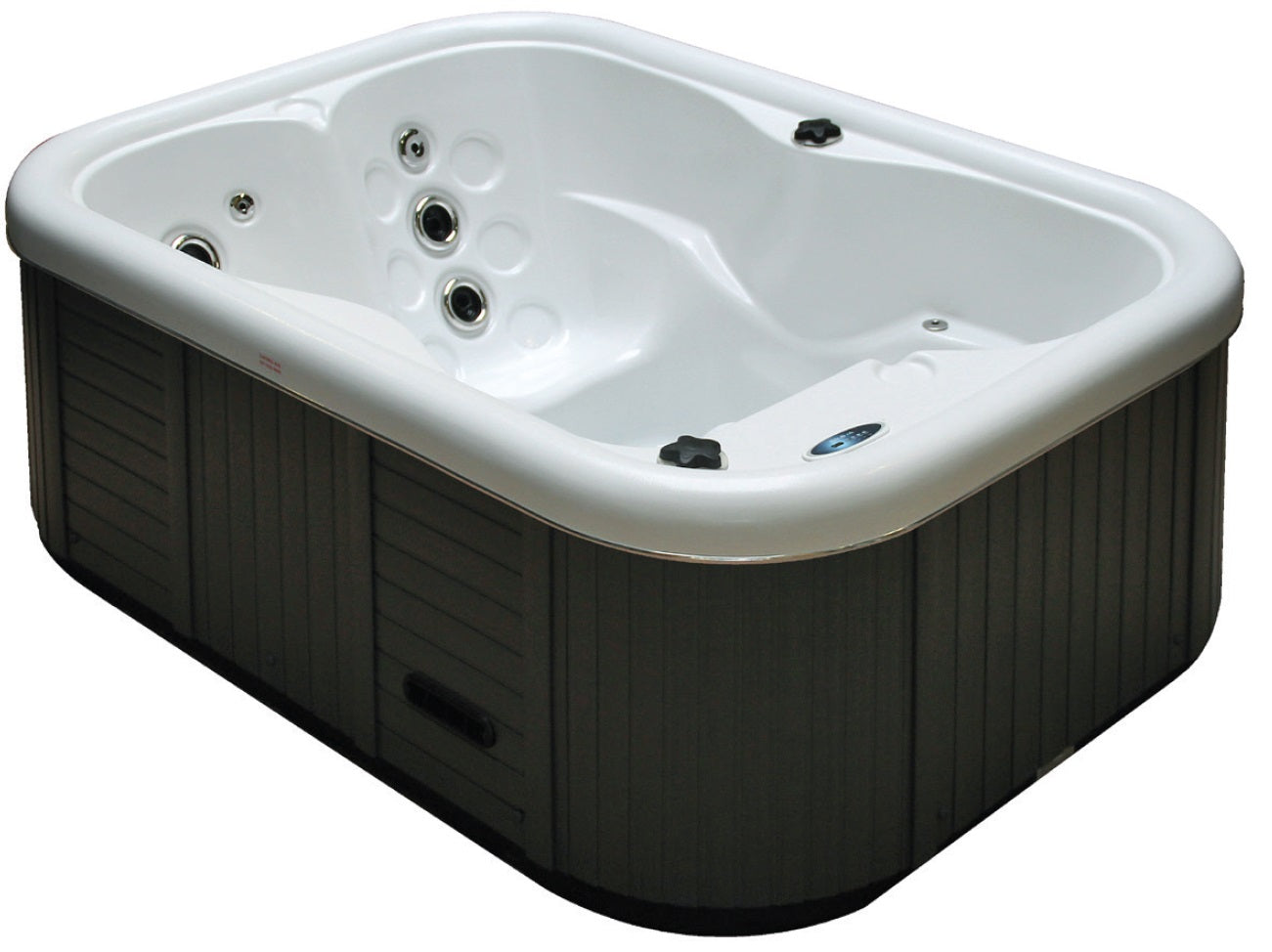 Tenerife Luxury 214x154 см. джакузи SPA за баня и градина, KERANOVA – луксозен бял интериор и тъмна облицовка