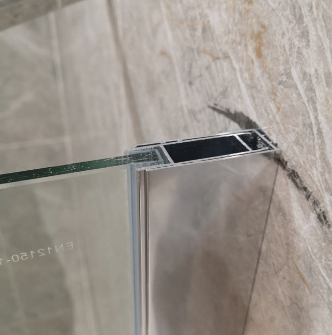 Tinos 400 - 100x200 СМ. стъклен параван за баня с хромиран алуминиев профил и 8 мм закалено стъкло - KERANOVA онлайн магазин