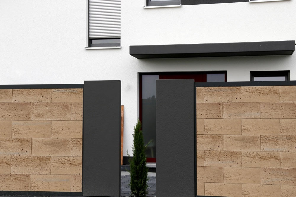 Tivoli - 2 цвята: външна облицовка стена от изкуствен камък в онлайн магазин KERANOVA, декоративни панели в бежово и тъмно