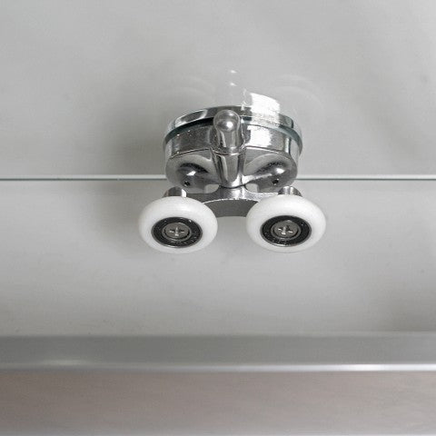 Параван Lega Line 127-130,5 см. – двойни ролки с easy clean система за душ параван, бял/хром аксесоар от KERANOVA