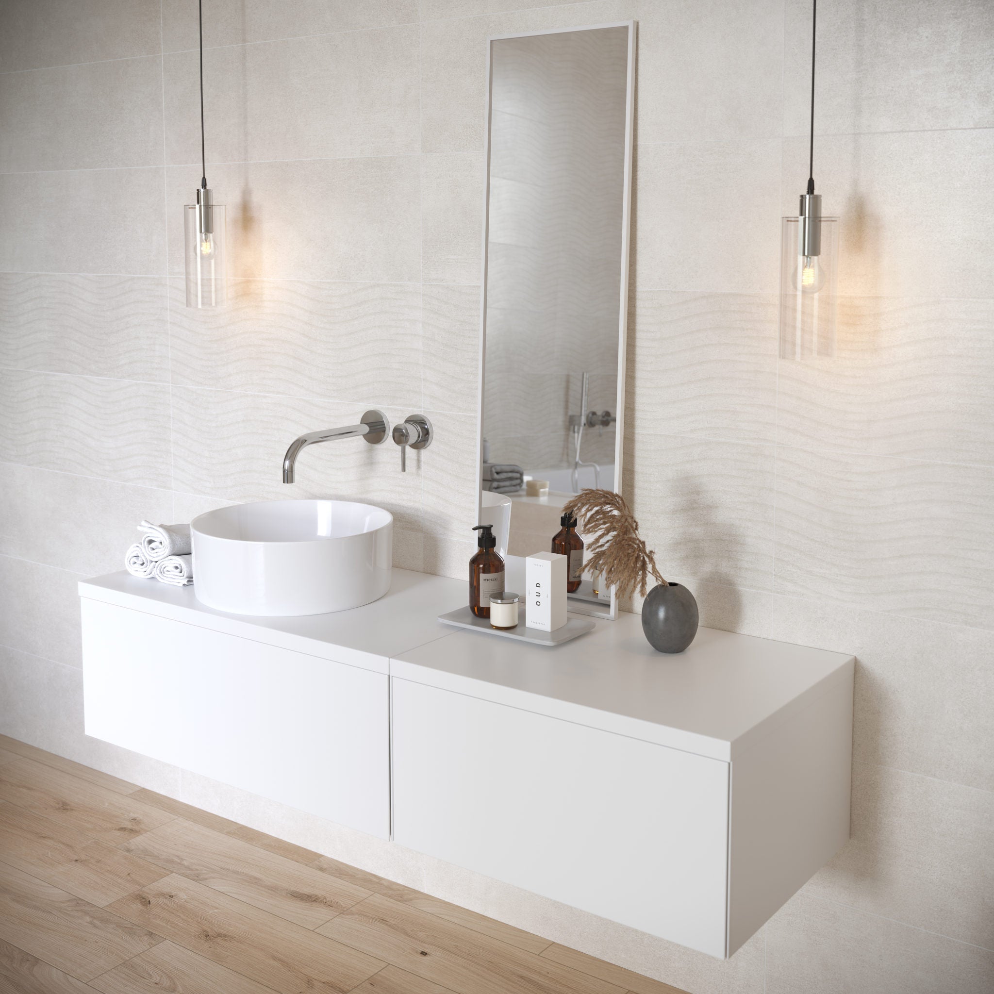 Баня Torana 24x74 - Cersanit матирани плочки баня от Полша, онлайн магазин за обзавеждане за бани KERANOVA