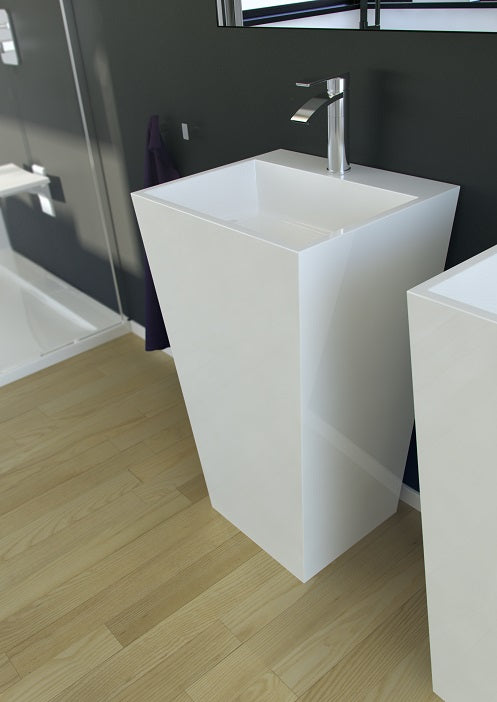 Свободностояща мивка Vera 50x40 см. полимерна мивка DuraBe, отвор за смесител, опция RAL боядисване – KERANOVA онлайн магазин