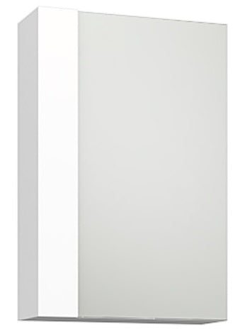 Горен шкаф Вега 38 см. огледален шкаф за баня с една врата, опция за монтаж на ЛЕД осветление - онлайн магазин за обзавеждане KERANOVA
