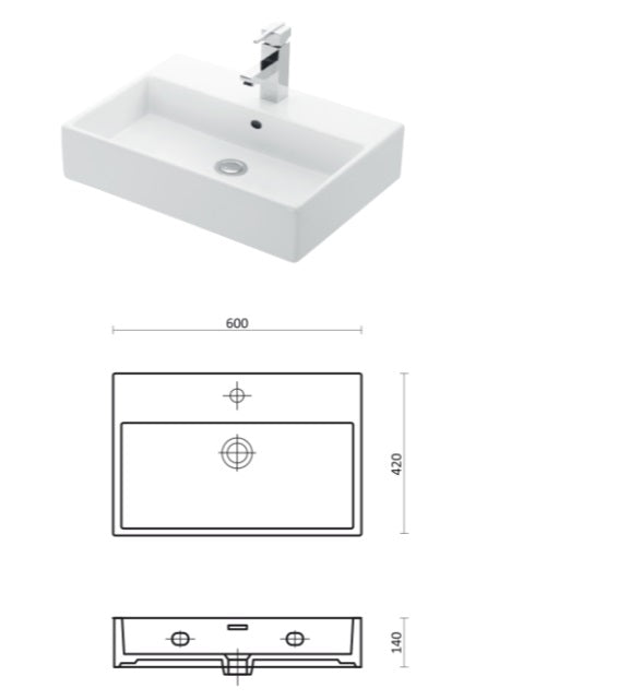 Серия Veloche 60 см. бяла мебелна мивка Esvit 60 см за баня с LED, soft-close и хром никел панти - KERANOVA онлайн магазин
