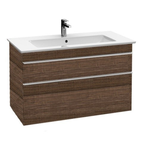 шкаф с мивка Venticello 80 Santana Oak - Villeroy & Boch, модерен MDF шкаф с фурнир Santana Oak и две soft close чекмеджета