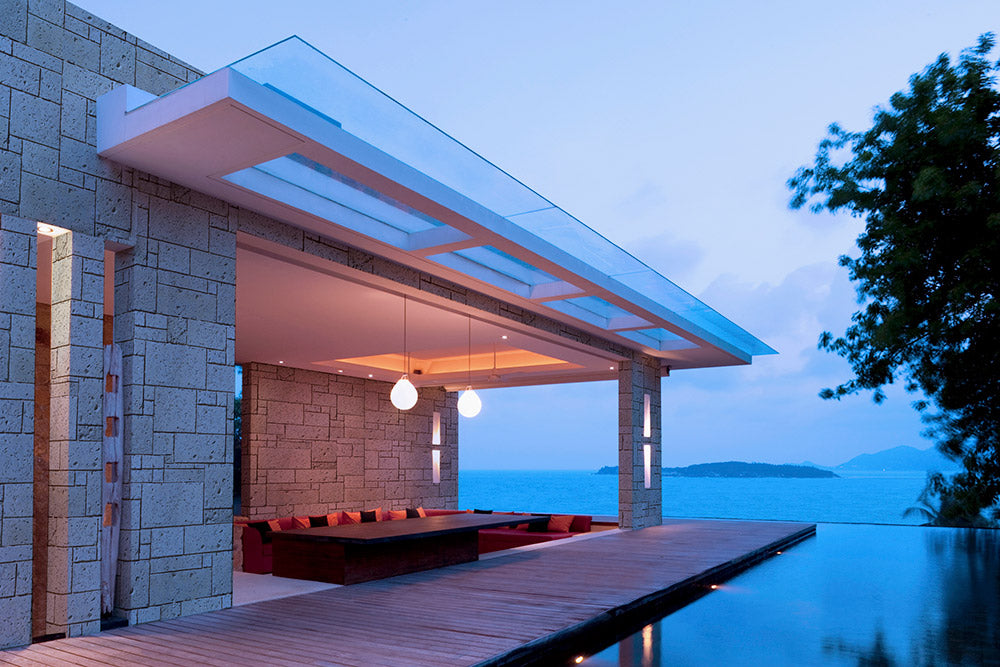 Veracruz - 3 цвята изкуствен камък за облицовка на стени, модерна морска вила, онлайн магазин KERANOVA