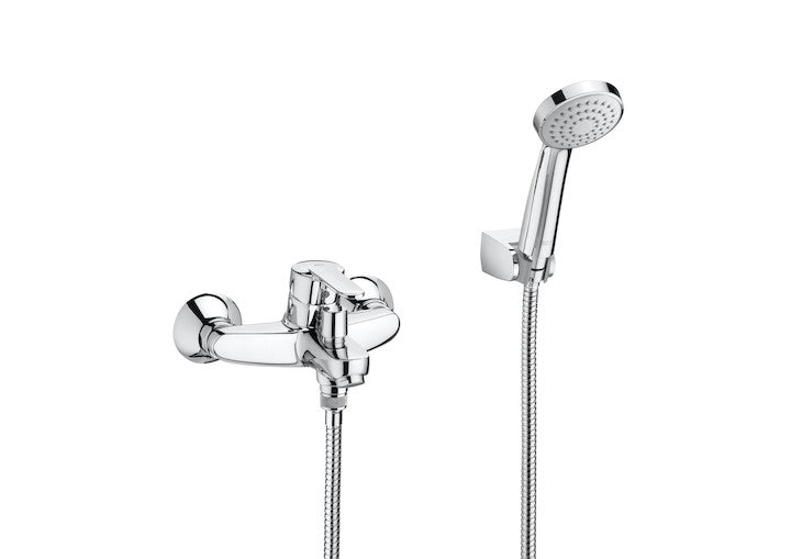 Комплект Victoria XL 3 в 1 Roca - хромиран смесител за вана/душ с душ слушалка и гъвкав маркуч, онлайн магазин KERANOVA