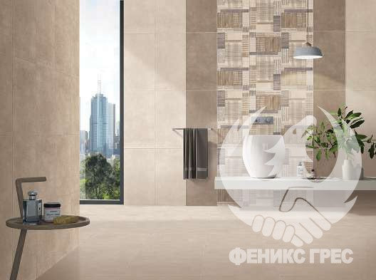 Баня Vision 30x60 - Anka Seramik бежови плочки VISION BEIGE в модерна баня, онлайн магазин KERANOVA