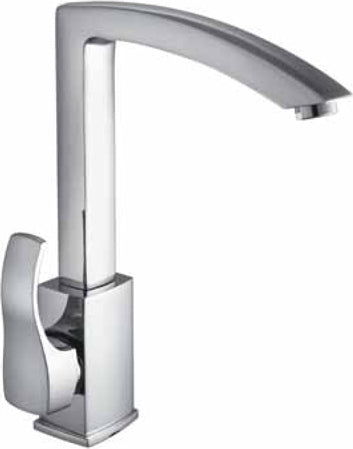 Кухненски смесител Fagus хром, модерен едноръкохватков смесител за кухня от Италия, онлайн магазин KERANOVA