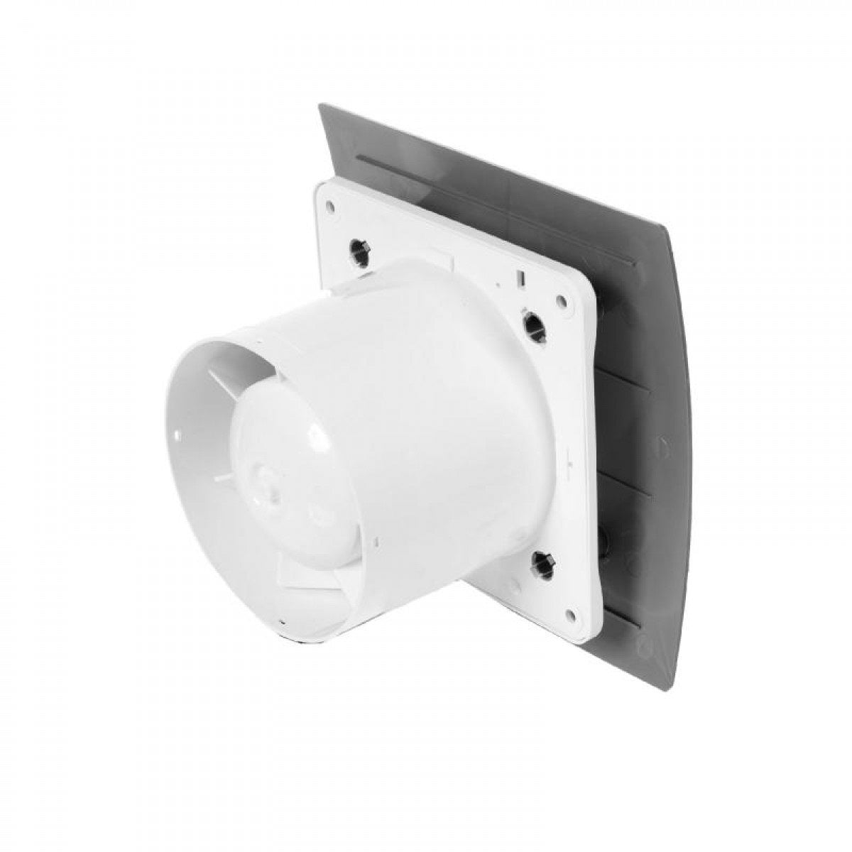 Вентилатор за баня Escudo бял с бял пластмасов панел, опция датчик за влажност и таймер, мощност 13W, IPX4 - онлайн магазин KERANOVA
