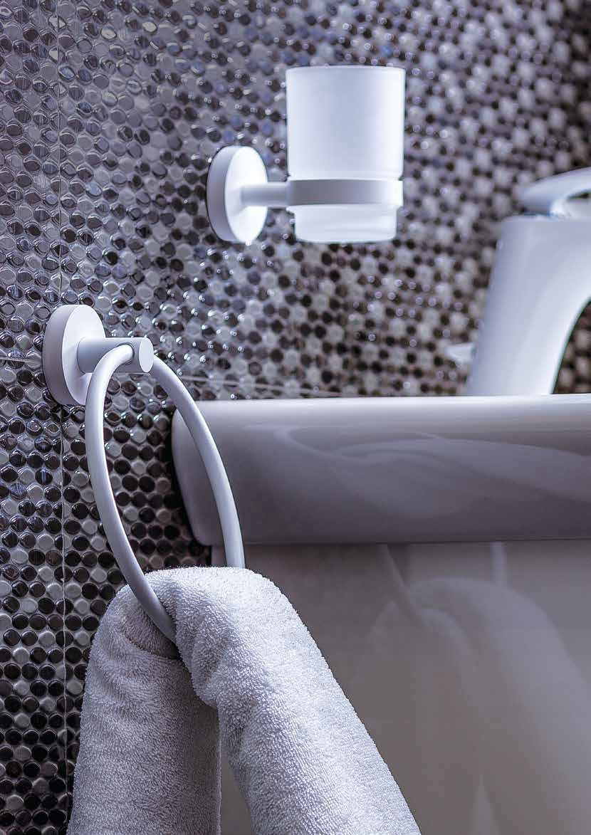 Серия White - Bemeta Design бял държач за чаша и халка за кърпа в баня, аксесоари за баня от онлайн магазин KERANOVA